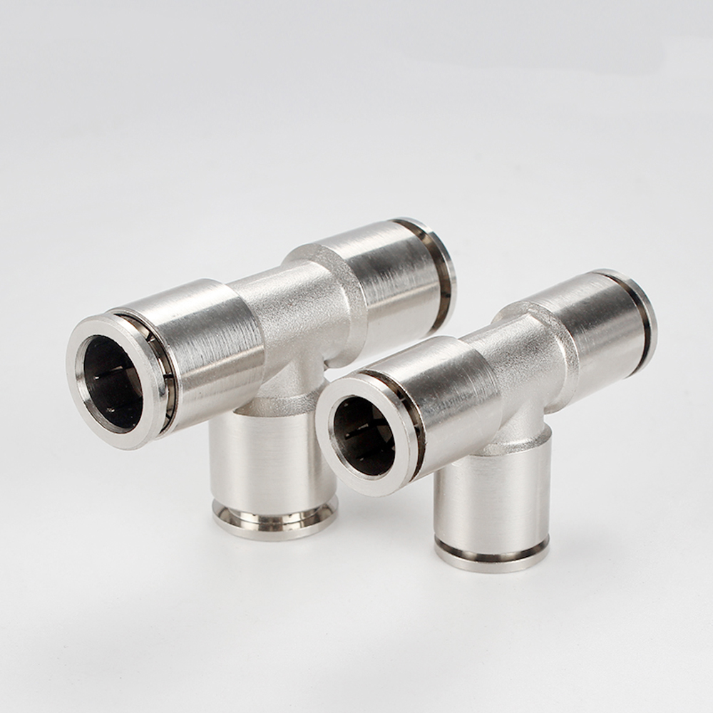 Pneumatic PE Pipe Connector 4-16mm OD Air Hose Reducing 8-6mm Nickel Plated Brass Push In Quick Connector Air Fitting Plumbing