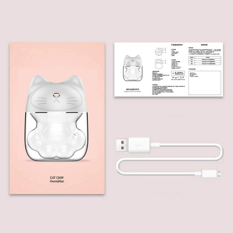 Umidificador, névoa fresca quarto gato umidificador usb portátil carro umidificador de água reabastecimento instrumento