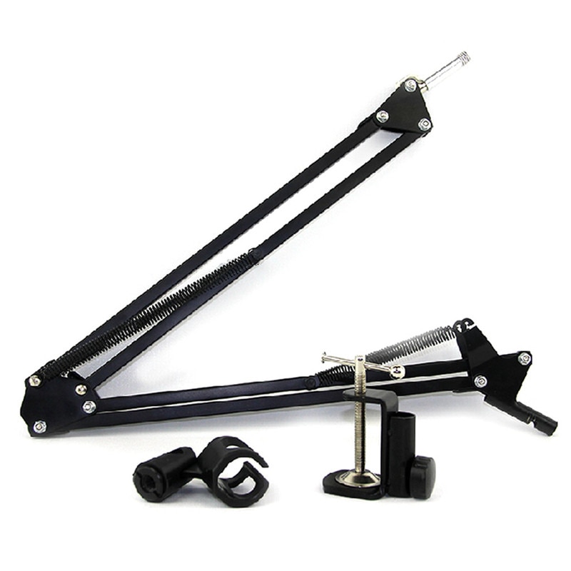 Mic Arm Stand Microphone Suspension Boom Scissor Holder For Studio Broadcast PN