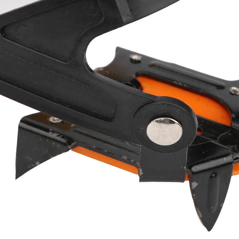 Crampones de acero inoxidable antideslizantes para nieve, cubiertas para zapatos de escalada en hielo, pinzas de tracción, 1 par, 10 dientes