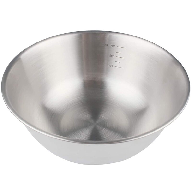 304 Stainless Steel Mixing Bowl Storage Bowl Set Kitchen Salad Bowl Cooking Bowl Baking Accessories with Scale