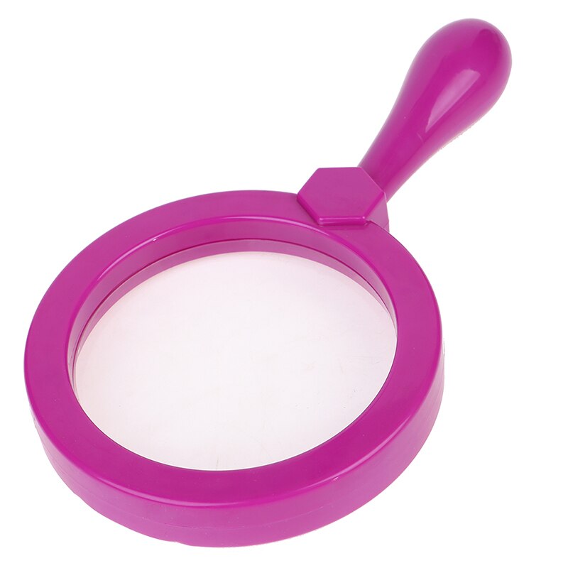 1PC Plastic Stand Magnifier Optical Lens Magnifying Glass Reading For Children: Purple