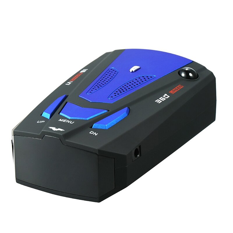 Auto Radar Detector 360 Graden Voertuig V7 Controle Snelheid Voice Alert Alarm Waarschuwing 16 Band Led Display Engels Russisch Auto: Blue
