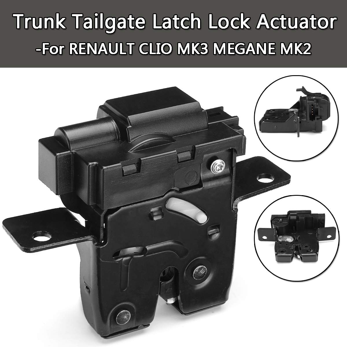 Jern bagasjerom bakluke lås lås aktuator bakluke lås svart for renault clio  mk3 megane  mk2 bakluke bak bagasjerom lokk lås lås