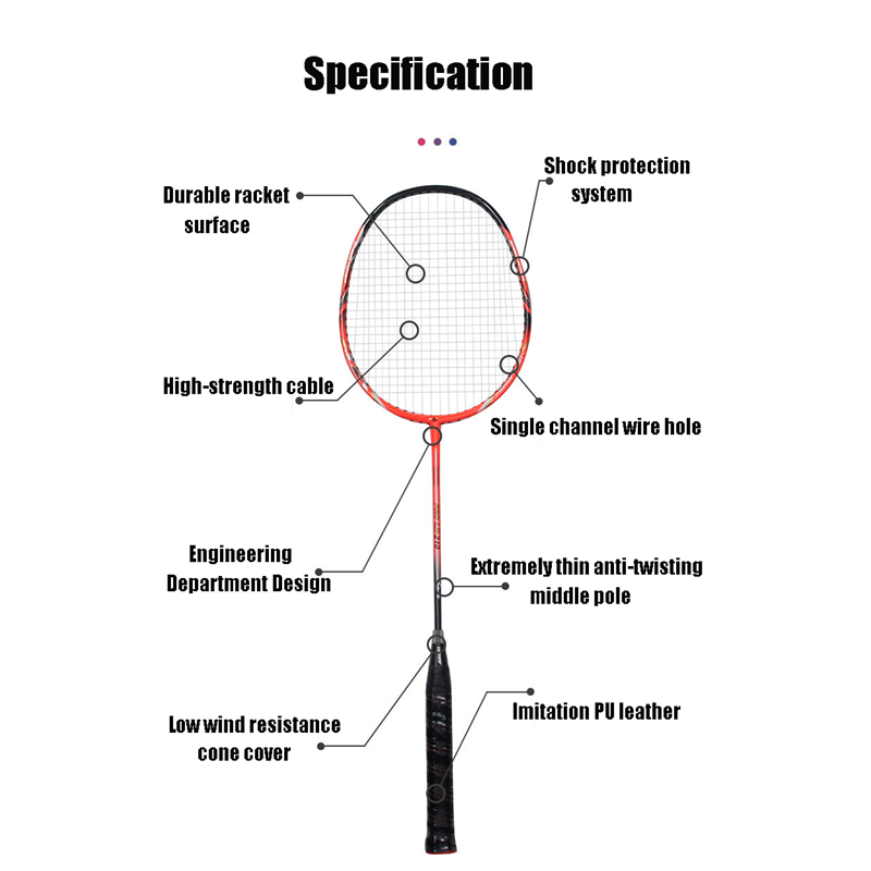 2pcs Badminton Rackets Set Ultra Light Double Badminton Racquet Titanium Carbon Fiber Playing Badminton -40