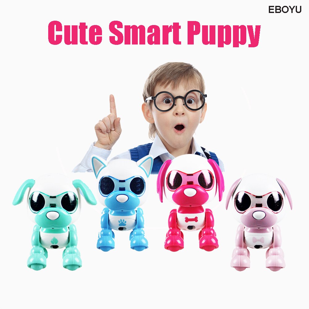 EBOYU Leuke Slimme Hond UInteractive Smart Puppy Robot Hond Met LED Ogen Geluidsopname Zingen Slaap Leuke Speelgoed