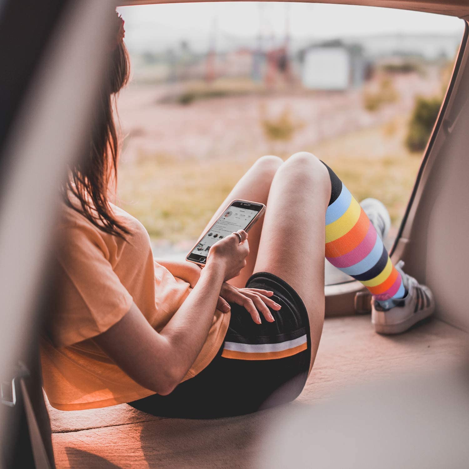 Compression Socks for Women 6 Pairs Per Set Athletic Travel Flight Socks Compression Sock