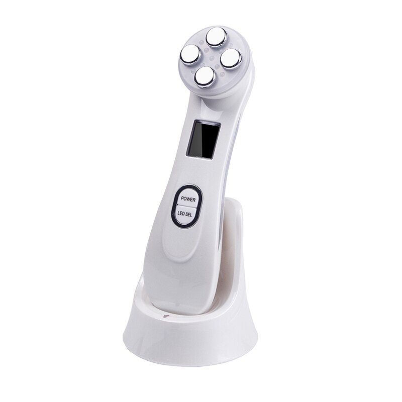 Mesoterapia facial eletroporação rf radiofrequência led fóton face lift rugas remoção cuidados com a pele massageador facial: White