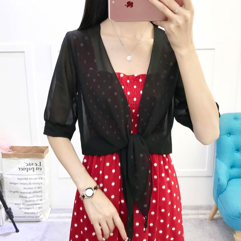 Bolero de encaje blanco y rojo para mujer, vestido de abierto, capa, encogimiento de hombros, cárdigan de gasa, chaqueta de boda, chales nupciales: Black / XXL