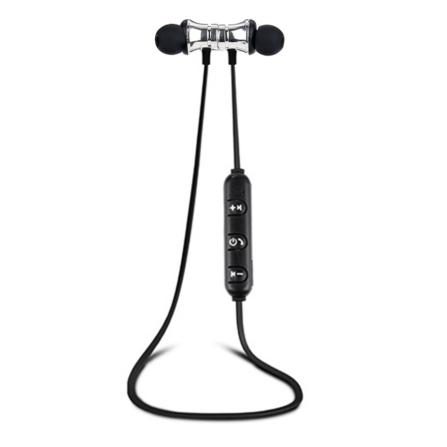 ROVTOP Magnetische Musik Bluetooth Kopfhörer XT11 Sport Läuft Drahtlose Bluetooth Headset Mit Mic Für iPhone 8X7 Xiaomi Huawei: Silver
