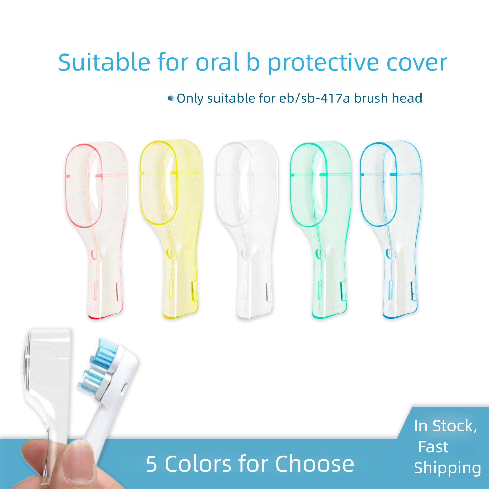 4-delig/pak opzetborstel beschermhoes voor Oral B Double Clean elektrische tandenborstel stofdichte beschermkap reisbenodigdheden