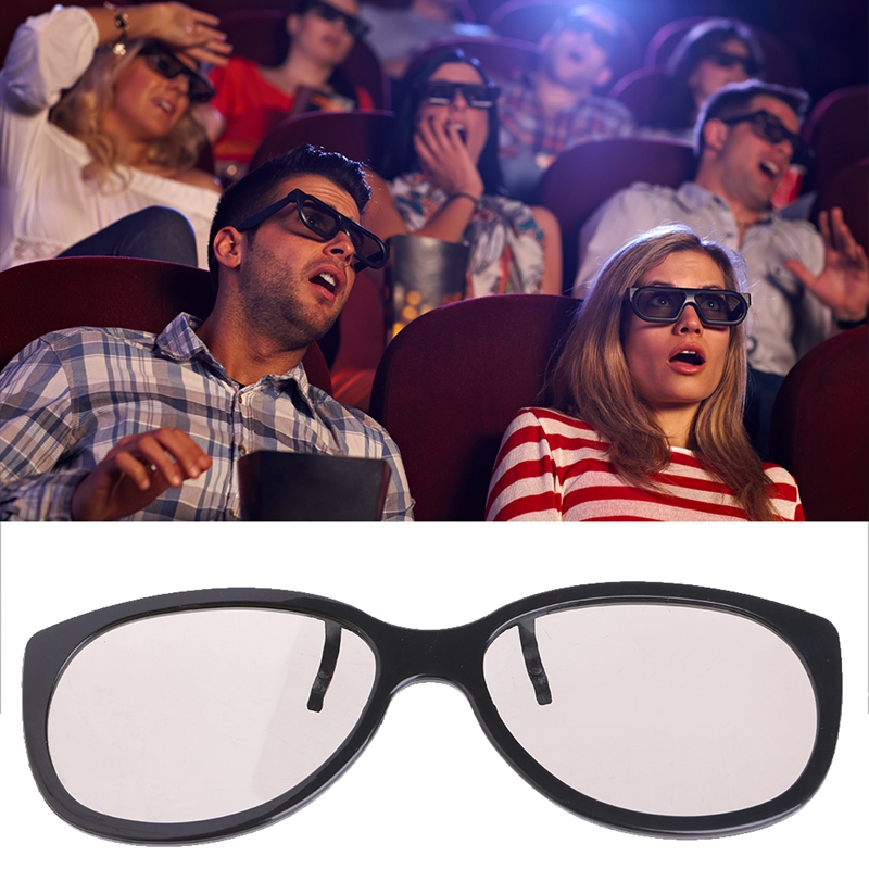 2 PCS Clip-On Type Circular Passive Polarized 3D Glasses For TV Real 3D Cinema 0.22mm jul22