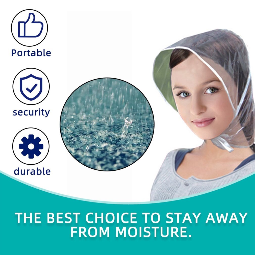 Plastic Rain Hat Cap Coat Raincoat Women Men Kids Universal Use Hiking Fishing Rains Waterproof Windproof Hats