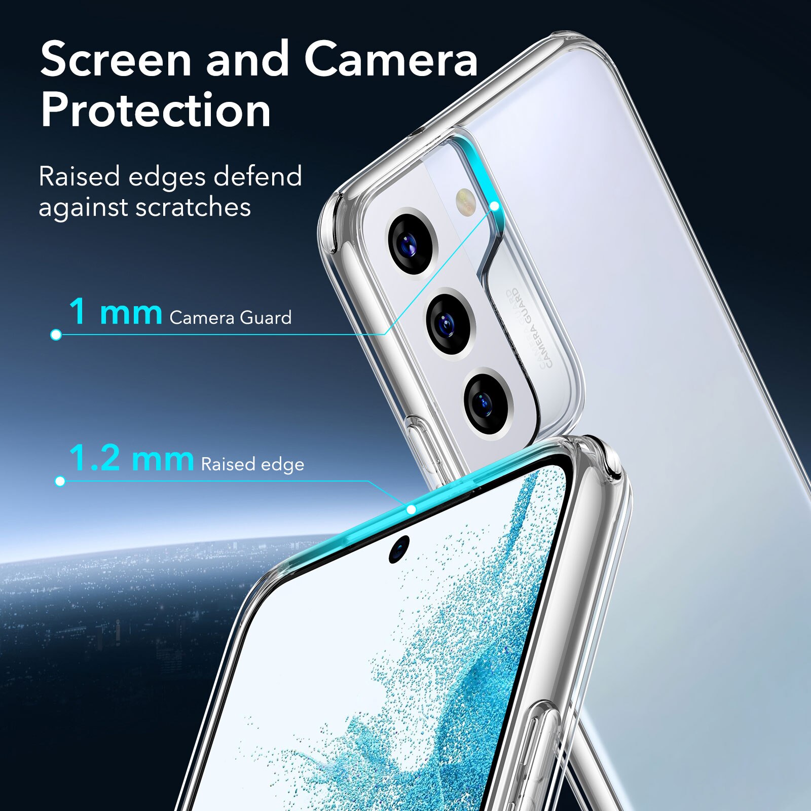 ESR-funda de TPU para Samsung Galaxy S22 Ultra, cubierta trasera transparente, fina y suave, para Samsung S22 Plus