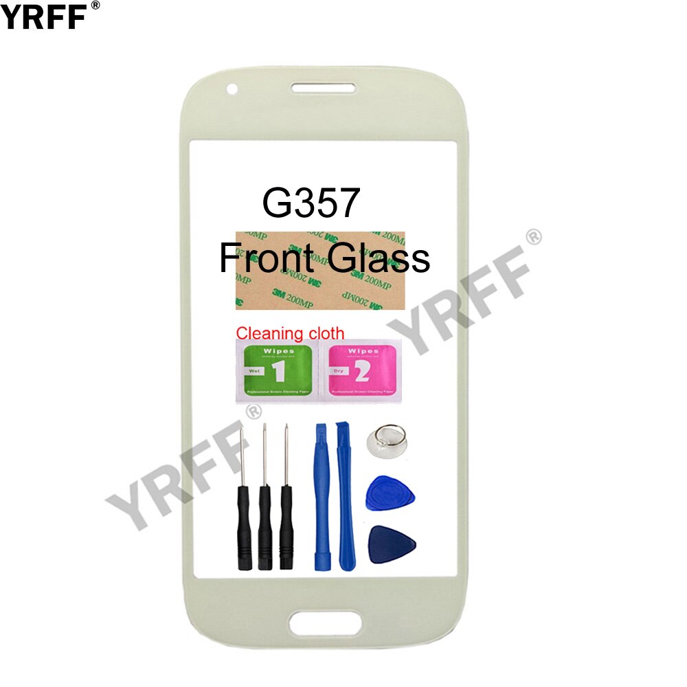 Panel frontal de cristal móvil de 4,3 pulgadas para Samsung Galaxy Ace Style LTE G357, cristal frontal (digitalizador sin Panel de pantalla táctil), vidrio exterior