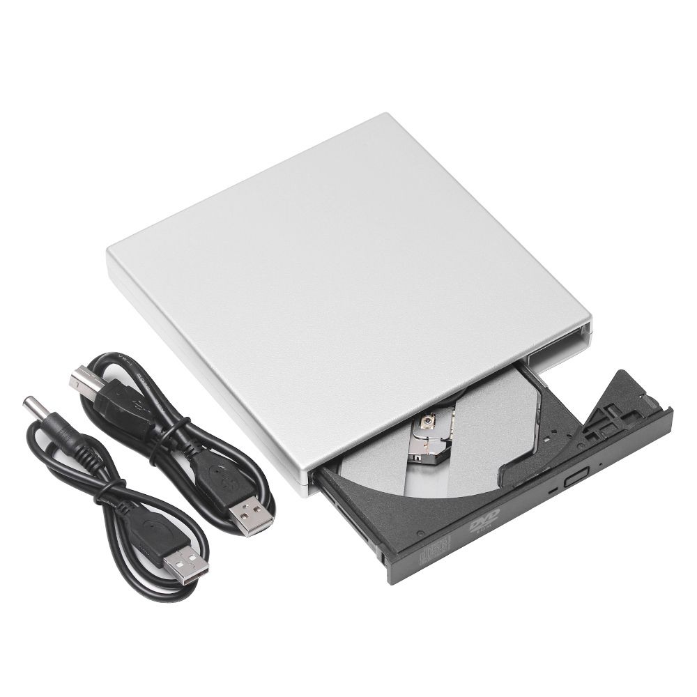 Lector de CD USB 20, accesorios para PC, quemador de disco, CD-RW, Unidad óptica externa, DVD ROM, playerpara Macbook, portátil, PC de escritorio: grey