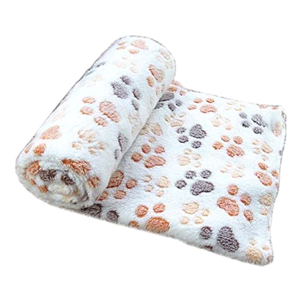 Pehmeä lämmin eläin fleecehuopa ihana lemmikki pieni iso lämmin tassuprintti koiranpentu kissan fleece pehmeä huopa sängyt matto tlsm: Olla / 60 cmx 40cm