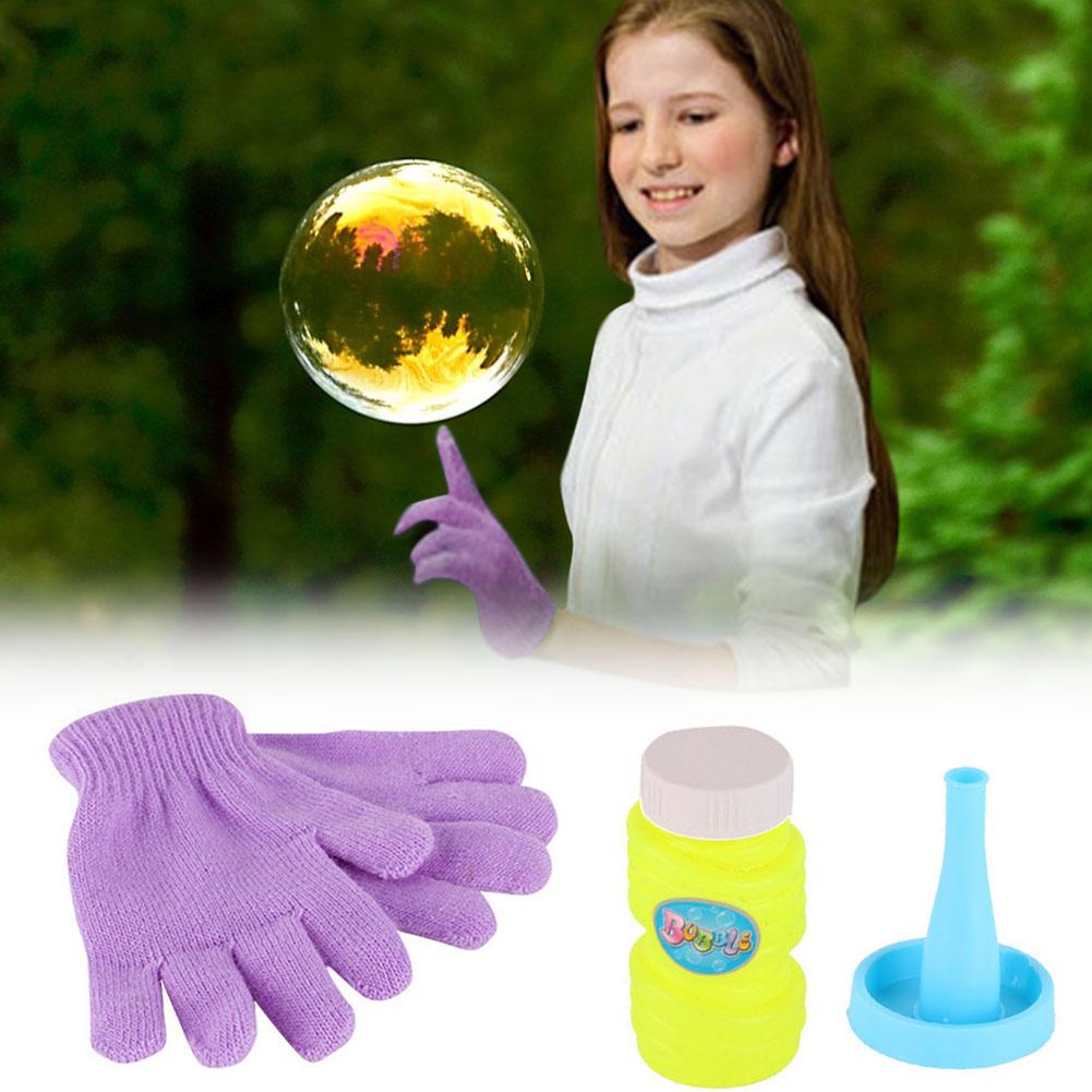 Magic Bubble Set Hand-Gemaakt Veilig Palm Bellen Met Bubble Handschoenen Lade Oplossing Blower Voor Kid Spelen Mode Outdoor speelgoed