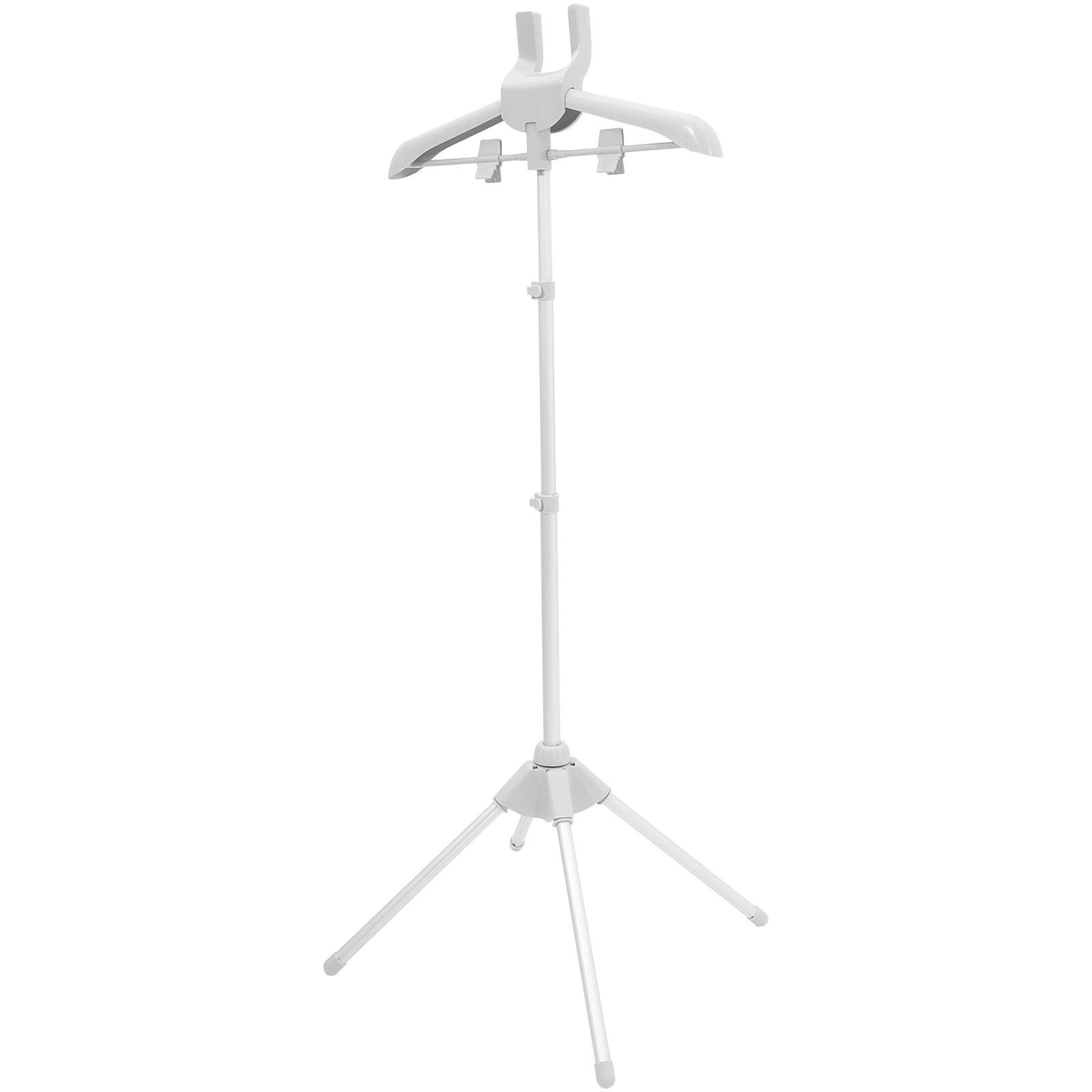 Appendiabiti da stiro pieghevole Supporto per indumenti in plastica in lega di alluminio Superficie liscia Multiuso Pantaloni Camicie Sciarpe cremagliera