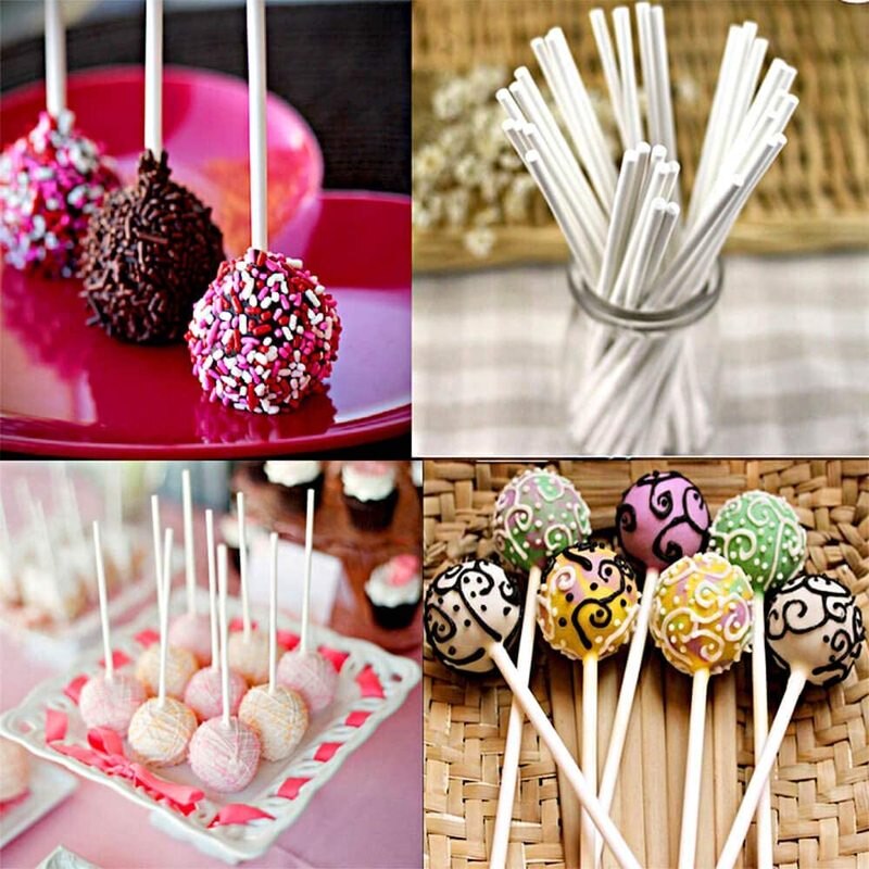 100PC lollipop stick Bar Cake Bar Packaging Bag Gold Silver Metal Twist for Making Cake Lollipop Candy Chocolate and Cookies