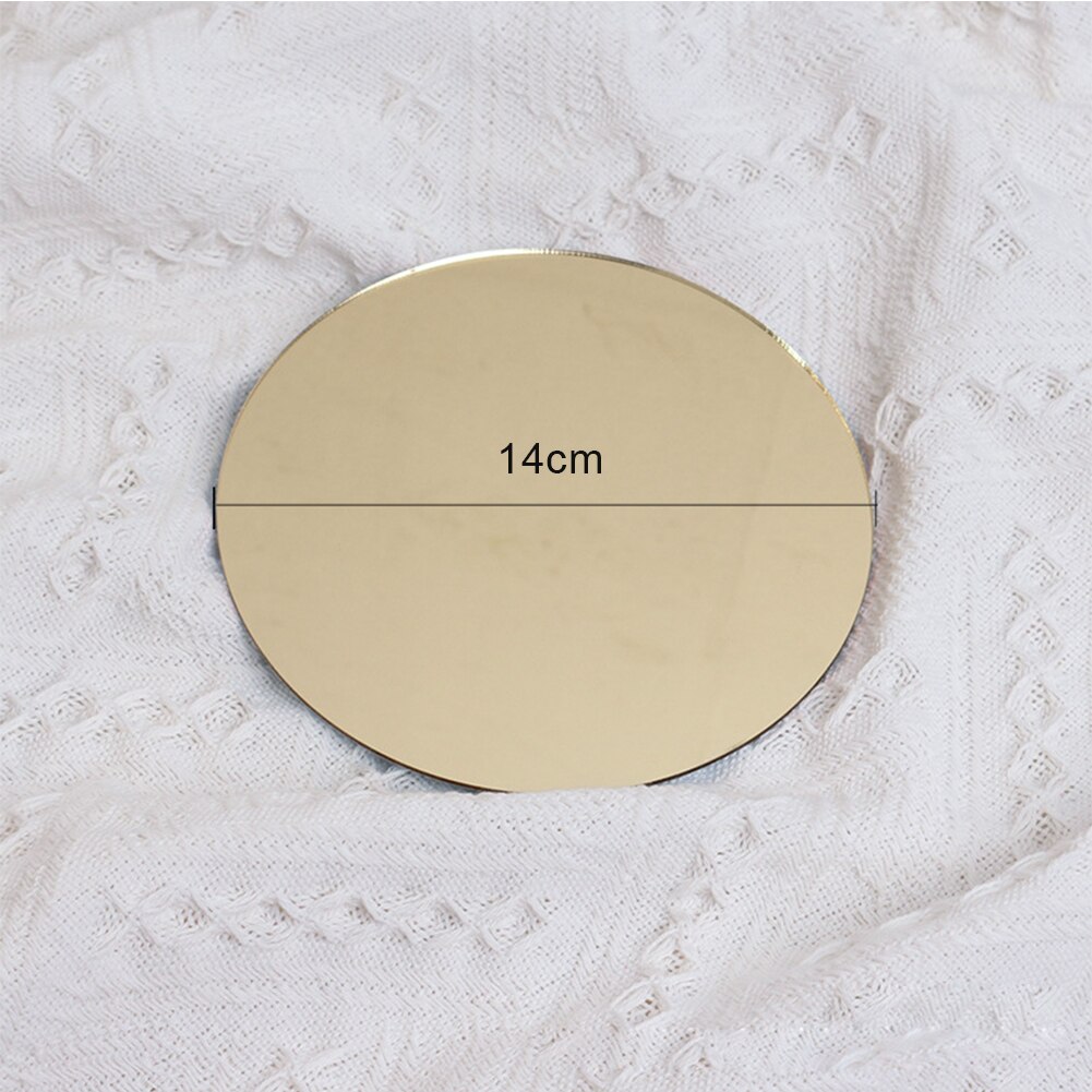Ins Foto Props Acryl Spiegel Reflectie Boord Reflector Fotografie Props Schieten Achtergrond Ornamenten Poseren Foto Props: Gold-14cm