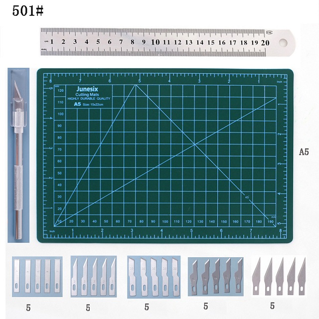 Craft Knife Kit, Precision Carving Blades Craft Knife, Knife with Art Blades, Scrapbooking Stencil for DIY Art Working Cutting: No.501 28pcs