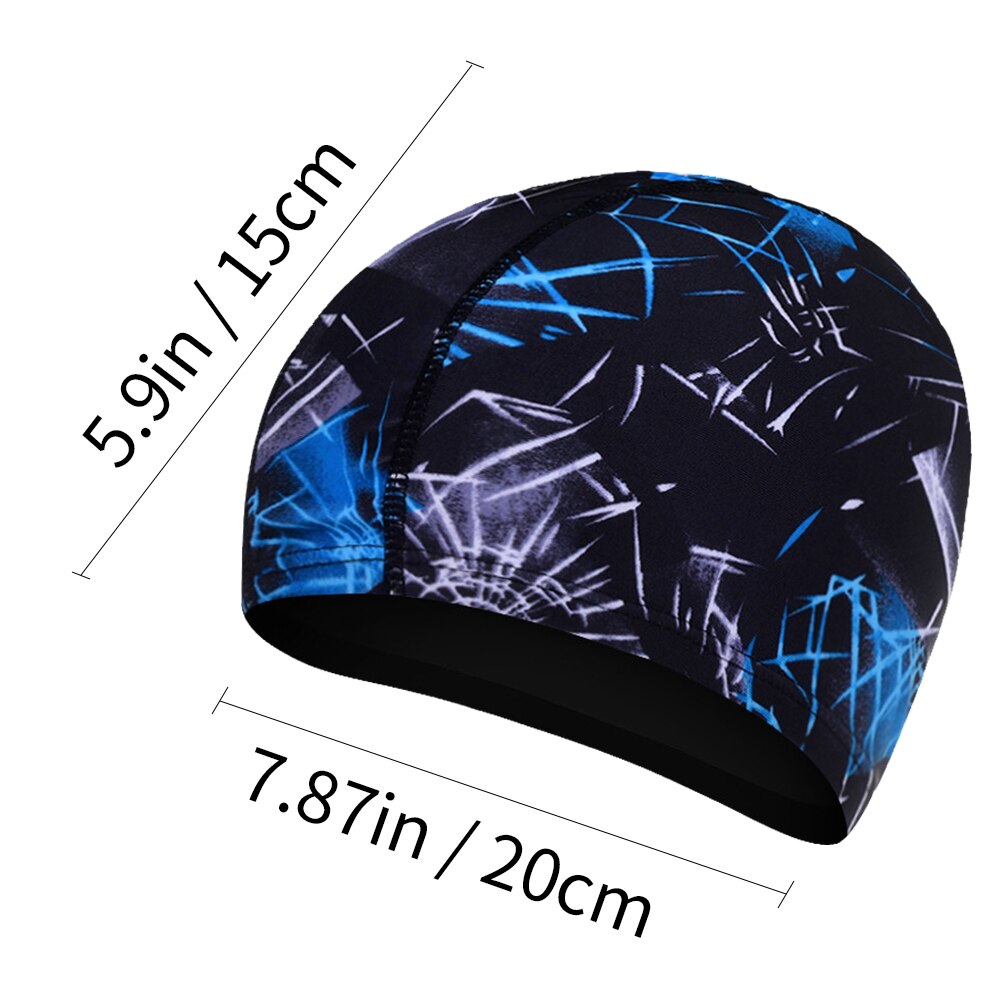 Badehette kvinner unisex jenter langt hår badehatt badehette stretch drapering fri størrelse svømmebasseng sport elastisk nylon turban