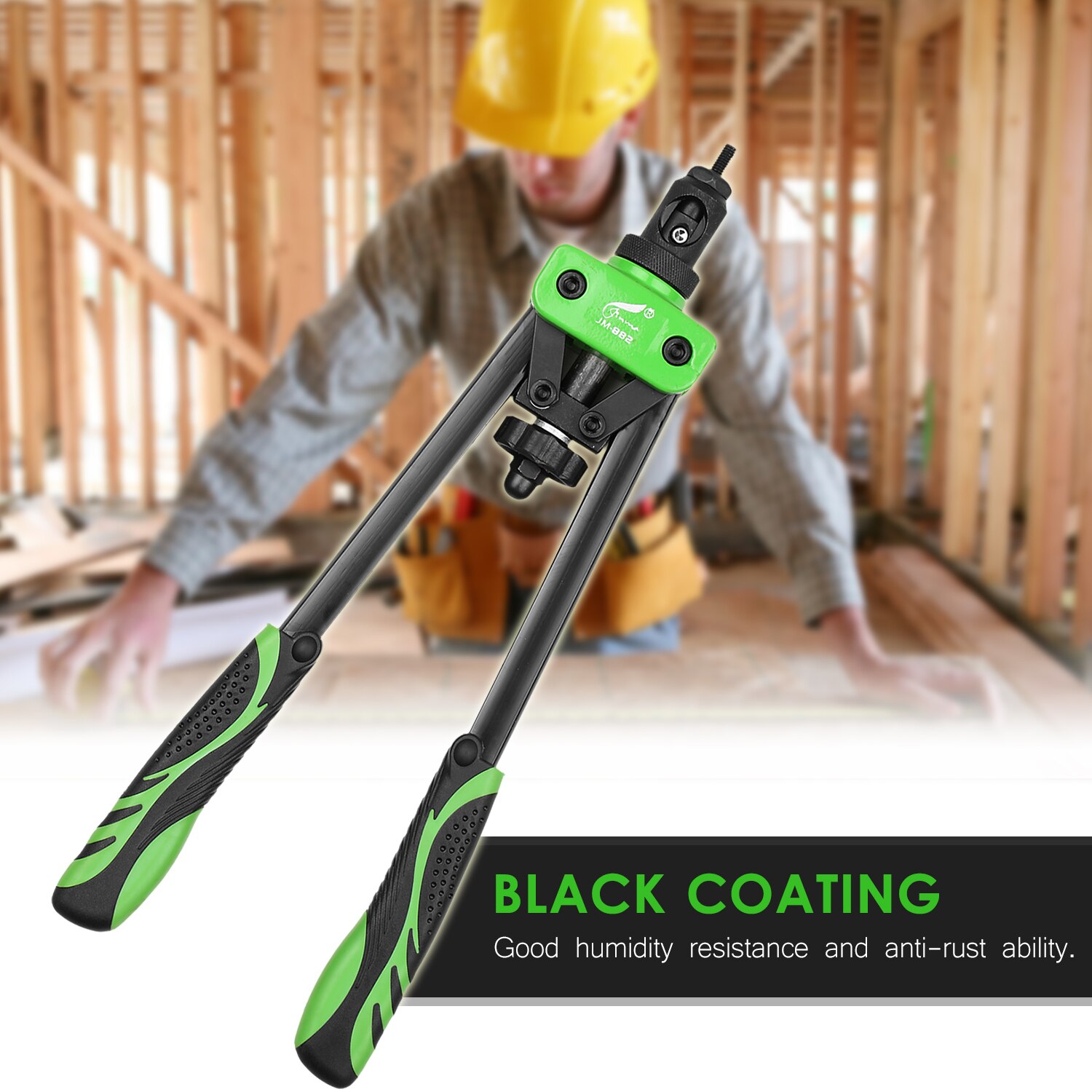 Hand Rivet Nut Tool Riveting Tool Rivet Nut Setter with 6 Metric Mandrels of M3/M4/M5/M6/M8/M10 and Molded Carrying Case