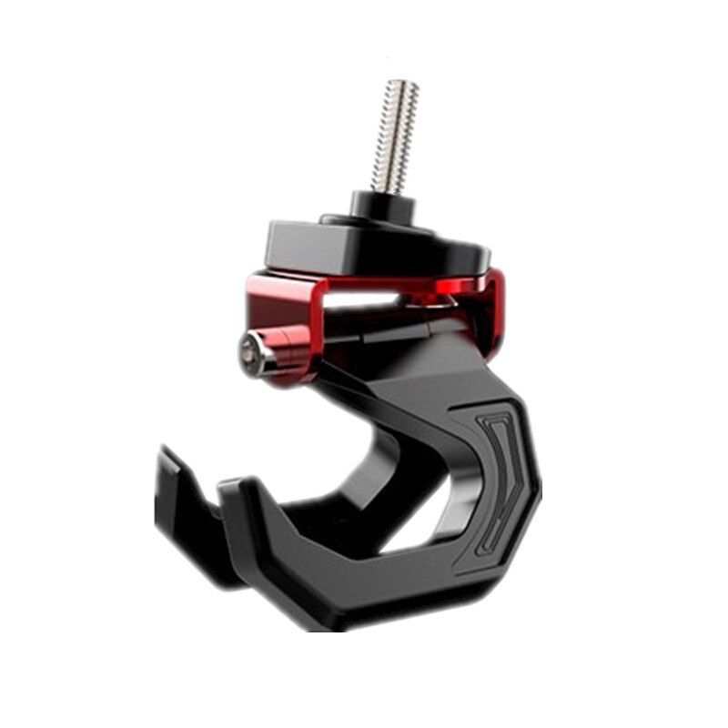 Casco de equipaje de motocicleta de aleación de aluminio, doble gancho de montaje, soporte para casco de motocicleta, bolsa, gancho de botella para accesorios de motocicleta: Red