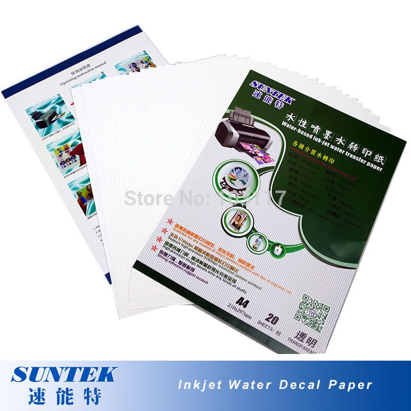 (20pcs/lot) Waterslide Decal Paper Water Transfer Printing Paper with A3 Size made in China