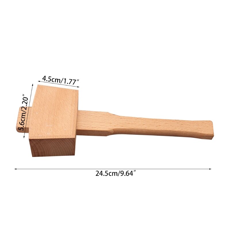 Beech Solid Carpenter Wood Wooden Mallet Hammer Handle Woodworking Tool