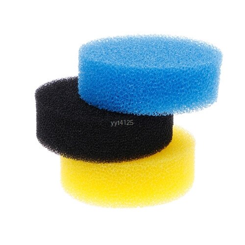 1 set /3 stuks vervangende filterspons voor externe aquariumfilter emmer hw -602/ hw -602b: Default Title
