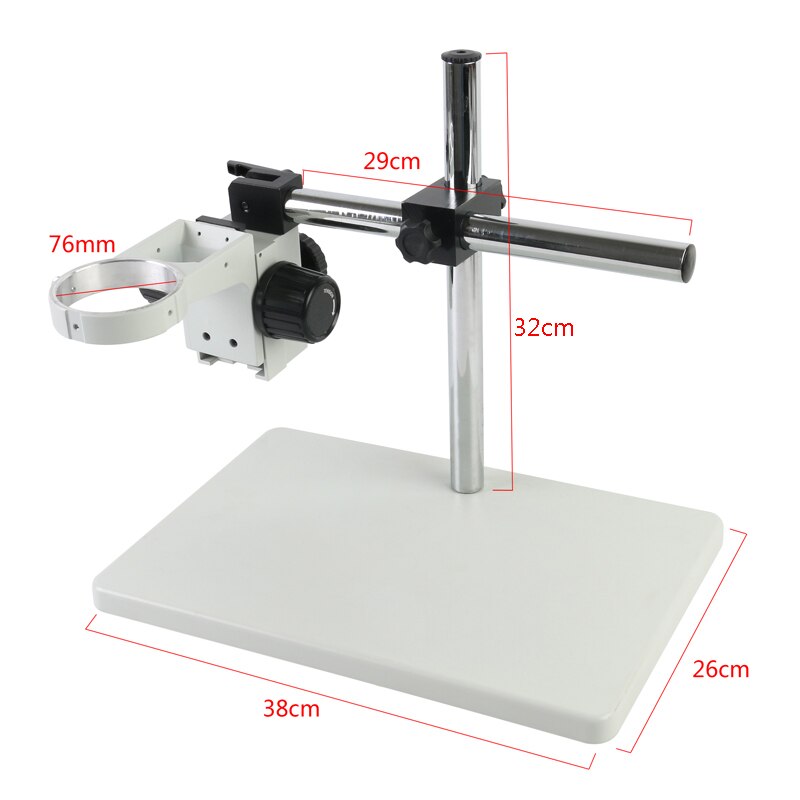 Big Size Lab Industriële Stereo Microscoop Verstelbare Stand Scherpstellen Beugel 76Mm Ring Houder Voor Verrekijker Trinoculaire Microscoop: Goud
