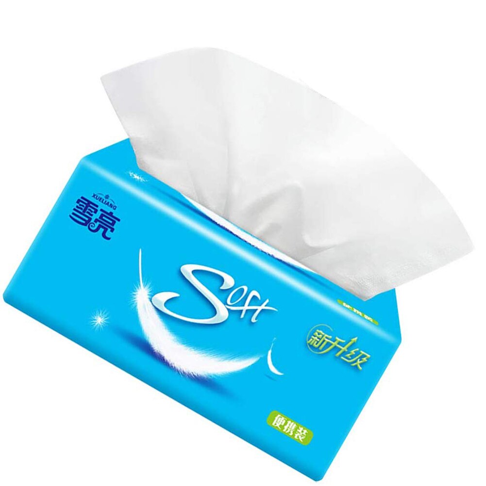 4-Layer Tissue Paper Disposable native Wood Pulp Soft Portable Facial Tissue Face Towel for Washing Face Home Cosmetic Travel