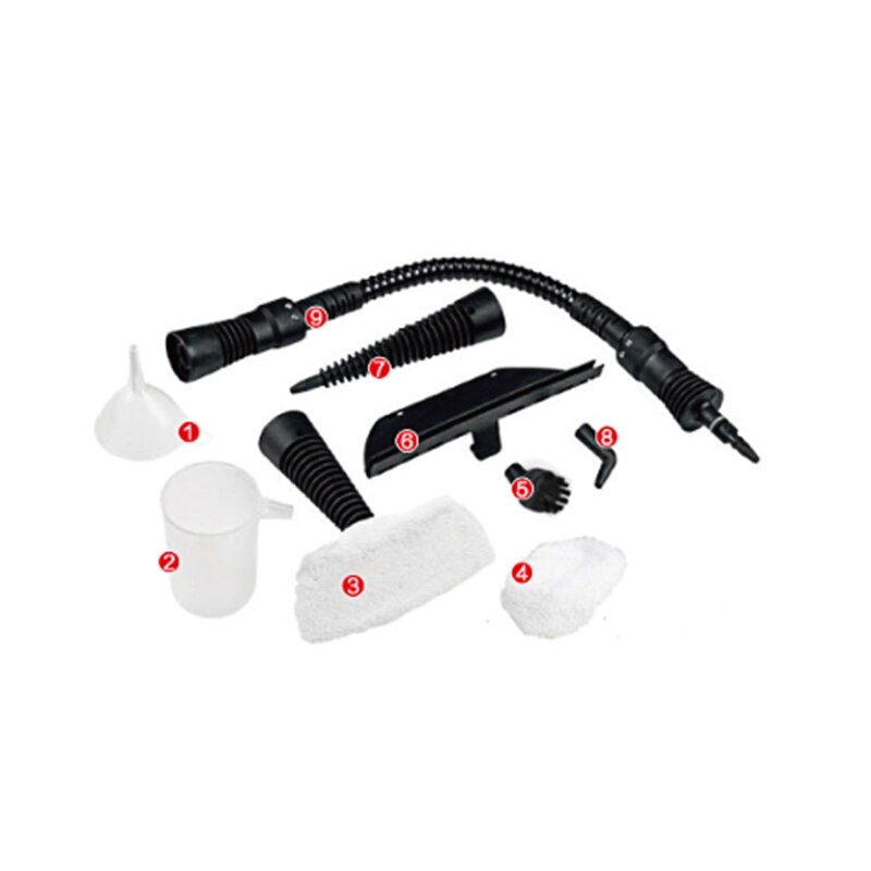 9-Piece Hand-Held Steam Cleaner Multi-Function Steam Cleaner Pressurized Household Steam Boiler for Decontamination