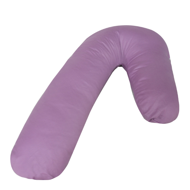 Oreiller multifonction en V pour femmes enceintes | Oreiller de soutien pour le sommeil latéral pour femmes enceintes, oreiller de cou de voyage en coton: Purple