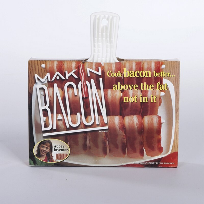 Husholdnings baconbakke rack mikrobølgeovn bacon komfur hylde rack høj temperatur modstand madlavning værktøjer madlavning kød gadgets #l