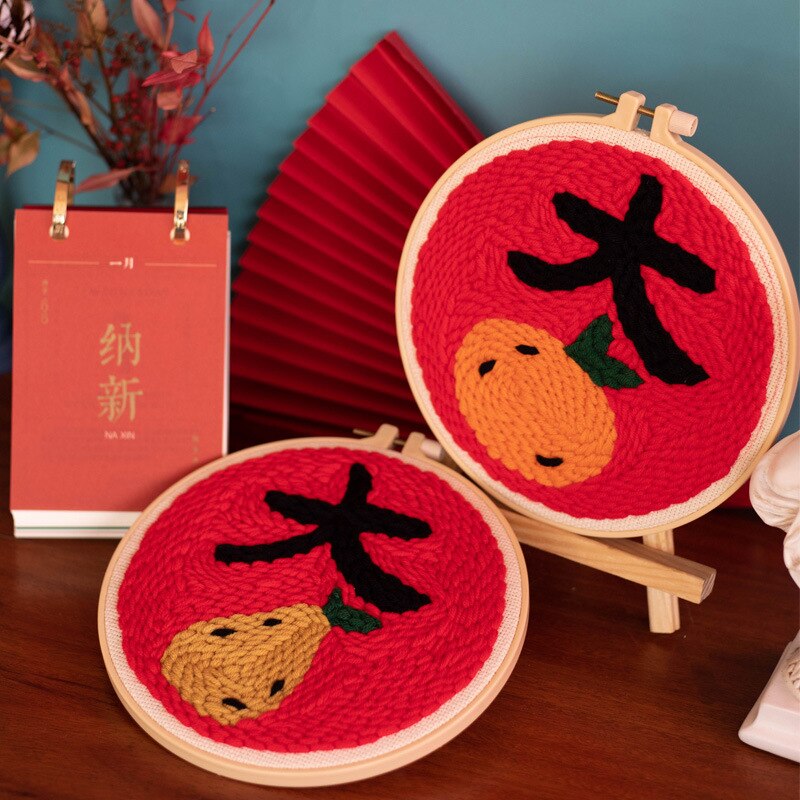 Kit de broderie pour débutants, matériel de bricolage , paquet de matériel de broderie, Kit de poinçons à l'aiguille, fournitures de broderie artisanale