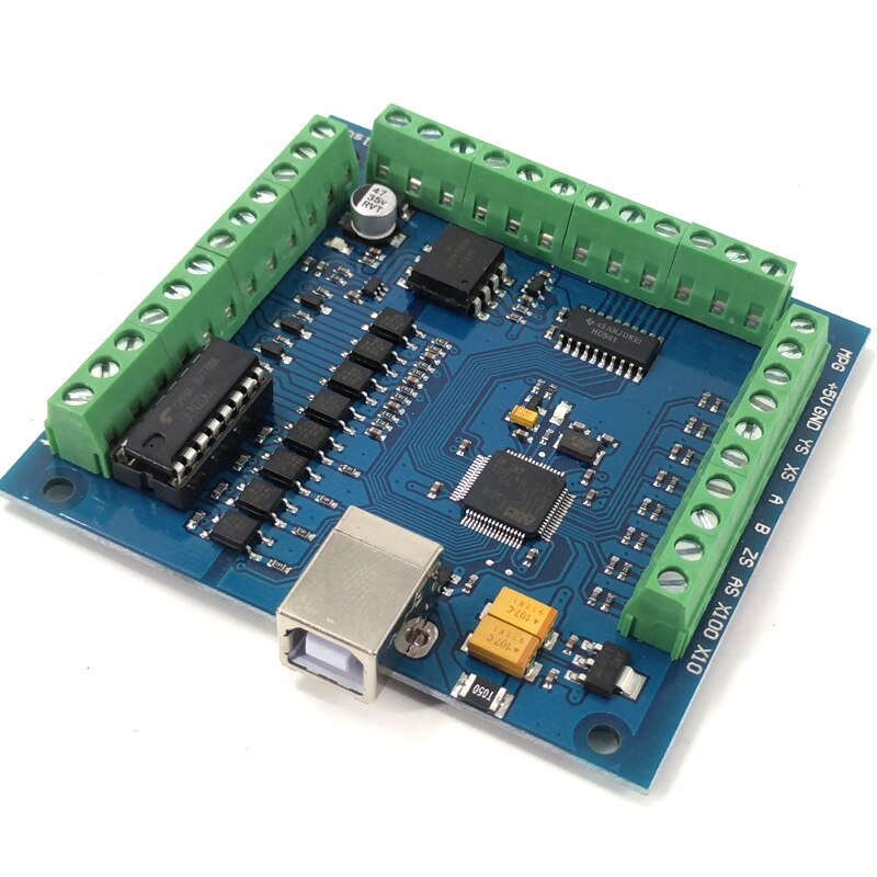 CNC MACH3 USB 4 eje de 100KHz USBCNC suave paso a paso tarjeta controladora de movimiento Placa de adaptación para CNC grabado 12-24V