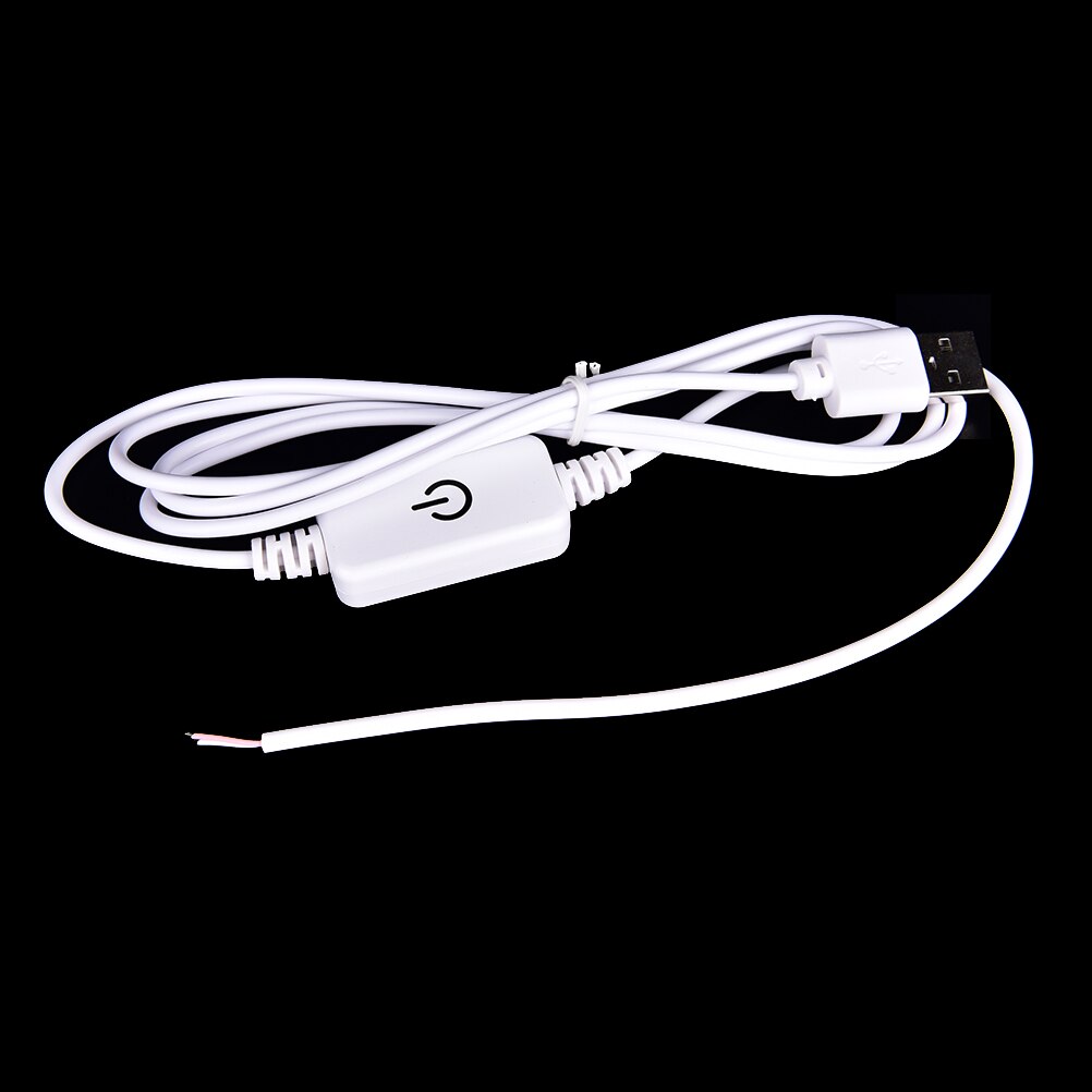 DC5-36V 2A Adjustable Brightness White USB LED Dimmer Touched Switch for LED Strip Lamp Dimmer Switch