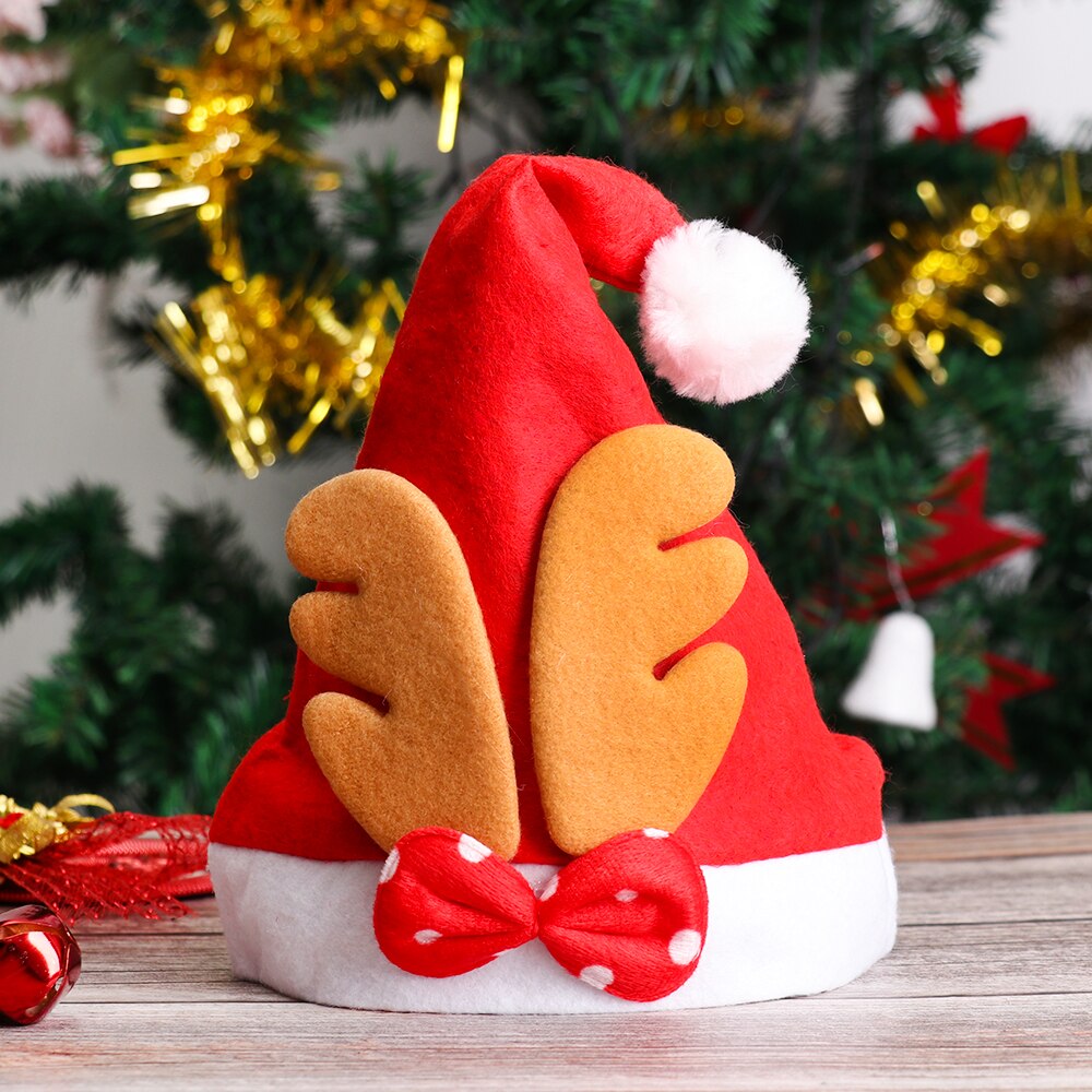 Merry Christmas Hat for Kids Santa Claus/Deer/Snowman Cap Christmas Party Props Decoration Accessories Children Xmas