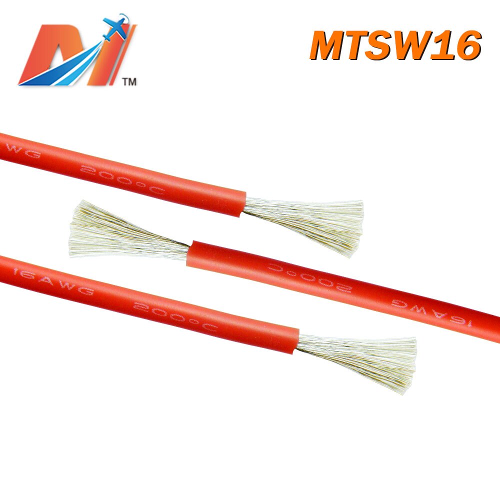 Maytech Clearance (1meter) power silicon wire AWG16 RED COLOR