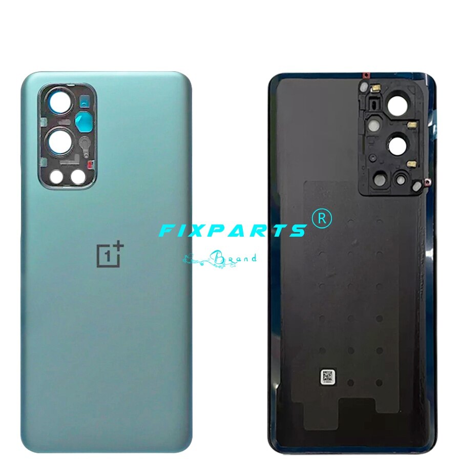 Original para Oneplus 9 Pro cubierta de la batería del Panel de vidrio de la puerta trasera funda carcasa Oneplus 9Pro cubierta con lente de la cámara: Green With Lens