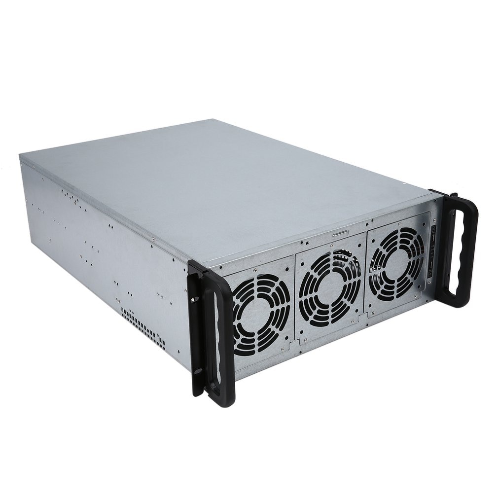 Riser Mining ETH/ETC/ZEC/XMR 4U Mine Mining Machine Chassis 6/8 Graphics Server Chassis Single Power Supply