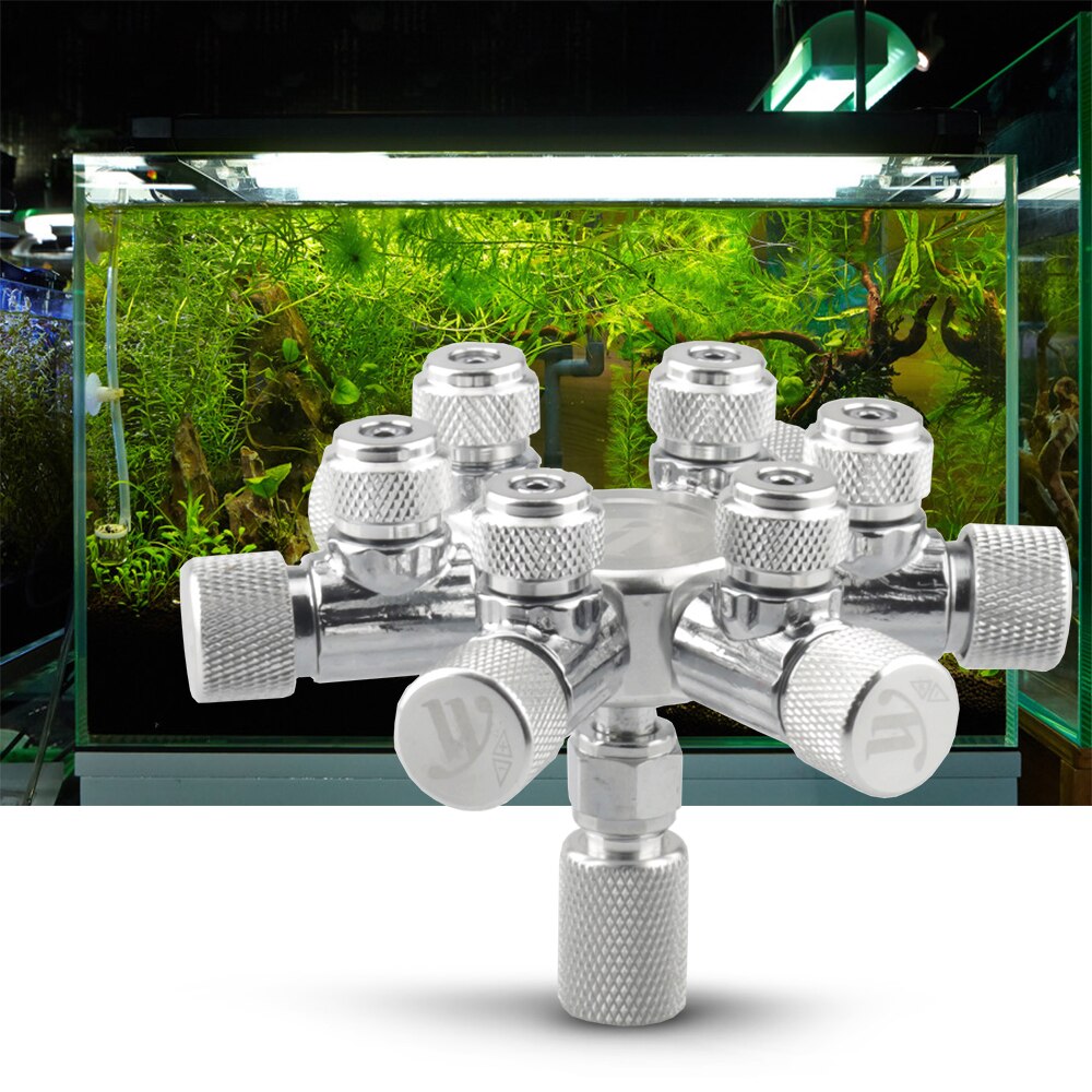 Aquarium Tank CO2 Splitter Regulator Distributeur Naald Fijne Regelklep Voor CO2 Regulator Voor Aquarium Plant CO2 Tank