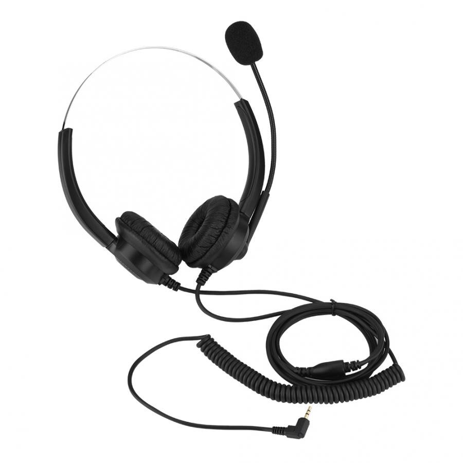 Call Center Headset Voor Xiaomi Klantenservice Noise Cancelling 360 Graden Roterende Oorbeschermers Rekbare Hoofdband Hoofdtelefoon: 2.5mm elbow
