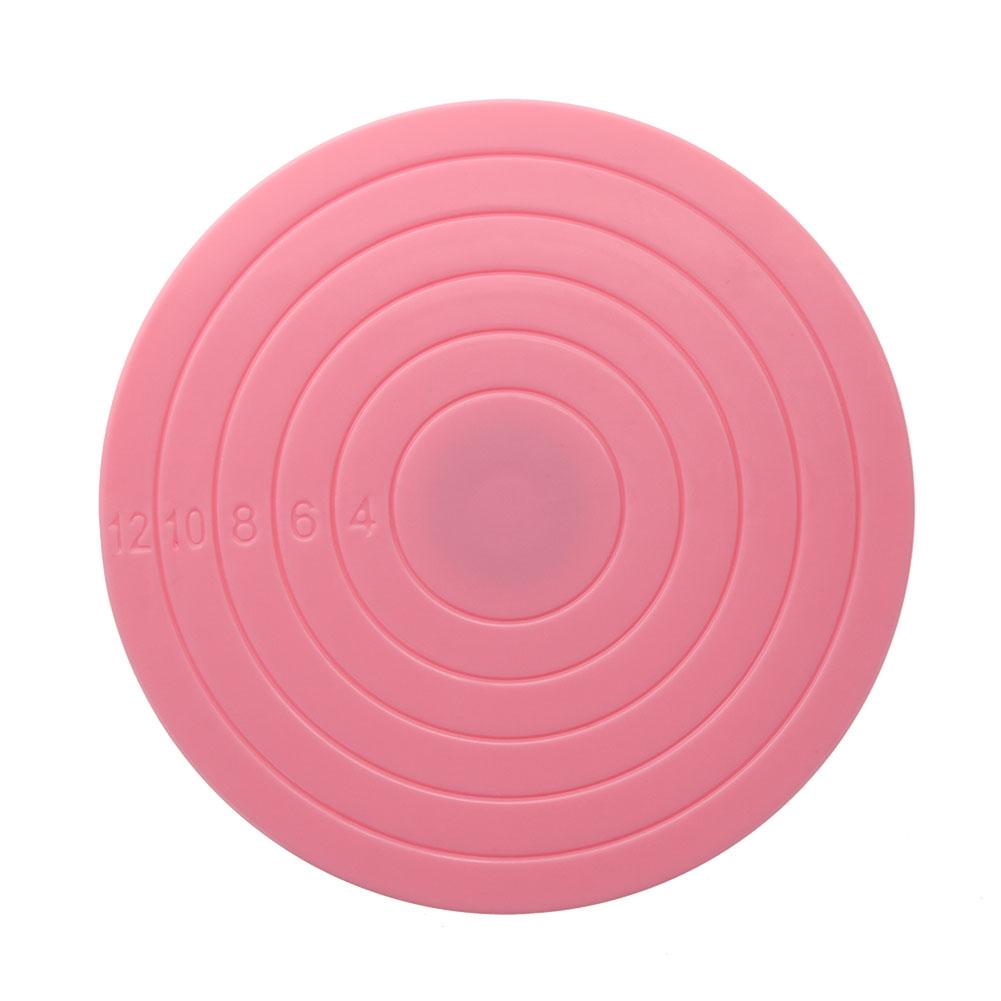 Decoração de bolo giratória de plástico de 14cm, base giratória para decoração de bolo, plataforma giratória de açúcar, mesa rotativa e decorativa de cozinha cozimento demais