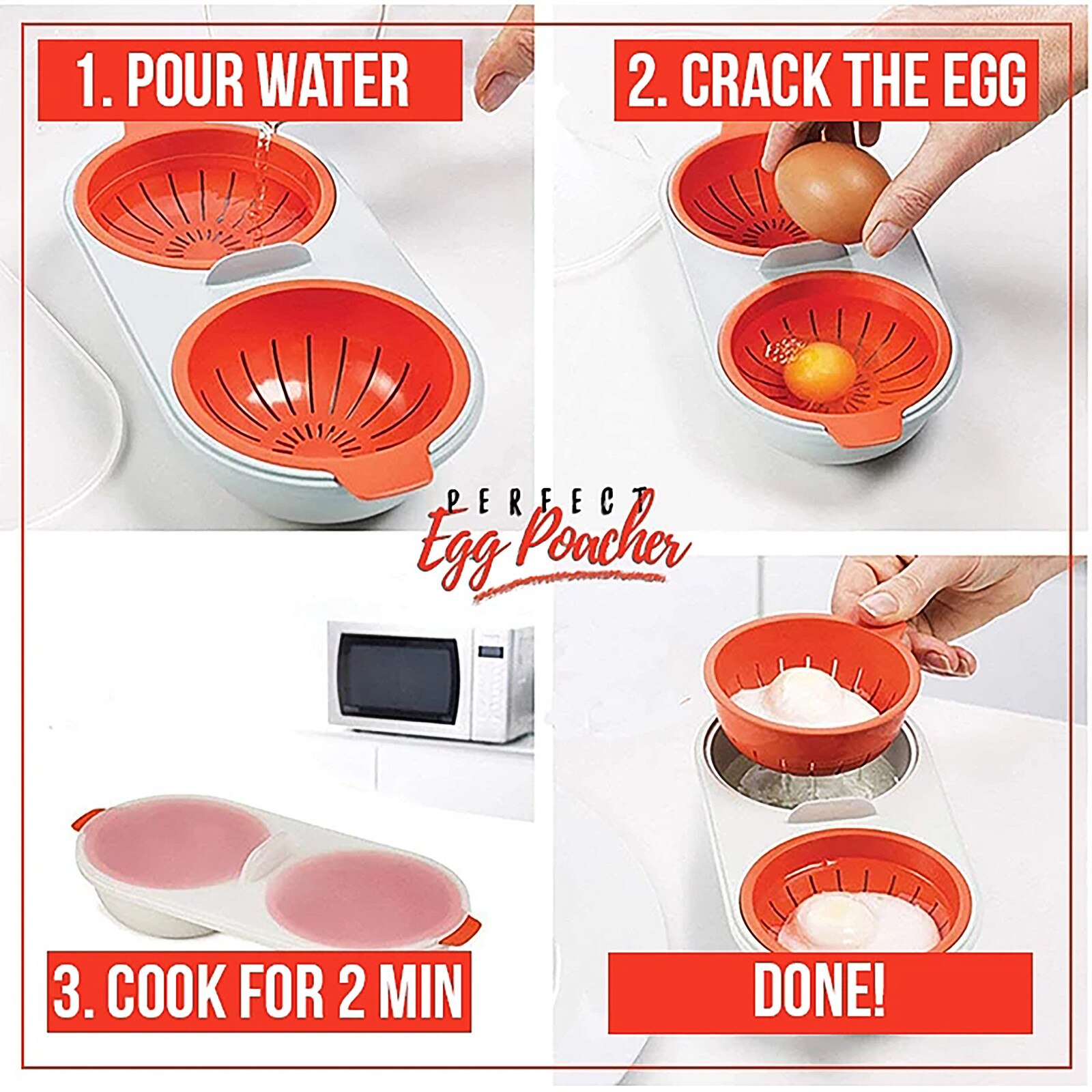 Kitchen Microwave Food Grade Cookware Double Cup Boiler Kitchen Steam