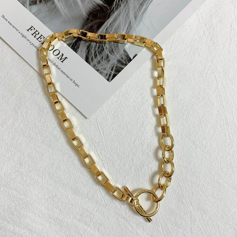 Punk Gold Chain Choker Necklace for Women Chunky Cuban Link Chains Necklaces Statement collares mujer Party Jewelry