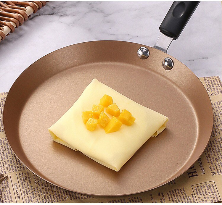 20CM Maifan Stone Frying Pan Non-stick Skillet Cauldron Induction Cooker Wok Pan Bread Pizza Egg Pan Breakfast Pot